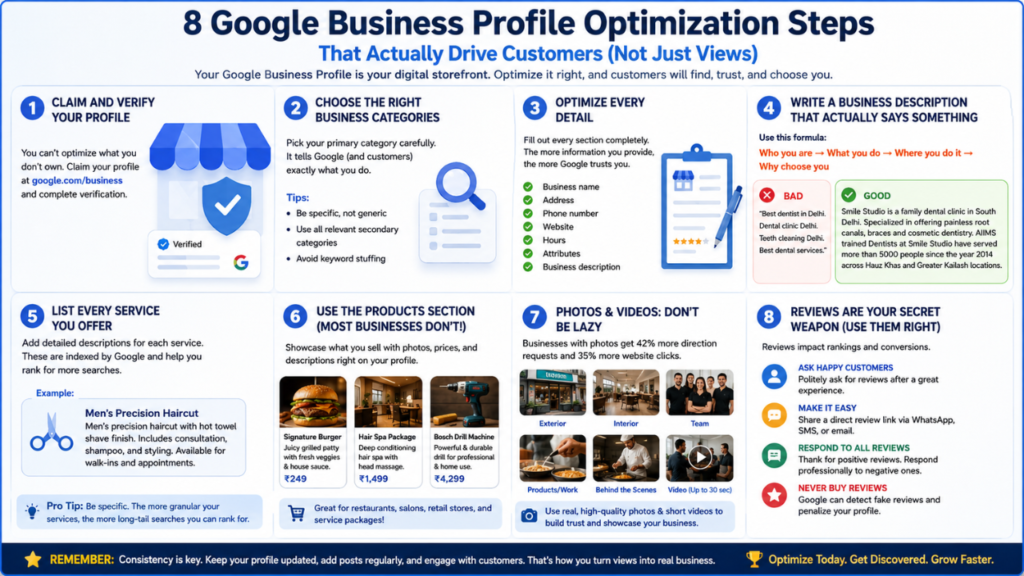 Google business profile optimization