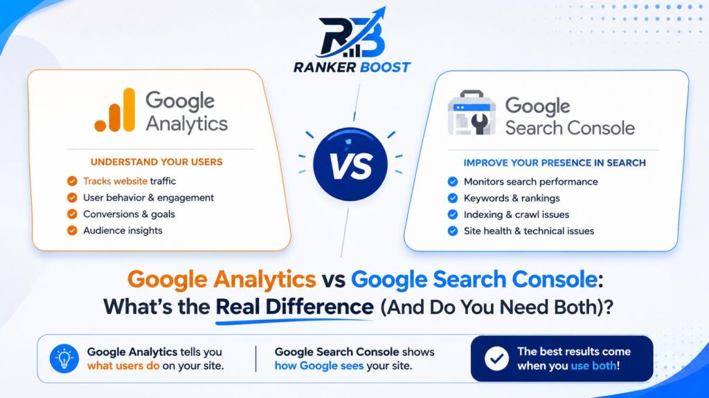 Google Search console vs Google analytics